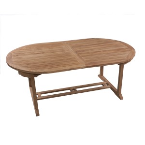Tavolo ovale allungabile in teak 120X200/300H75