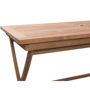 Tavolo pieghevole in teak 80X150H75
