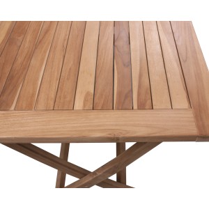 Tavolo pieghevole in teak 80X150H75