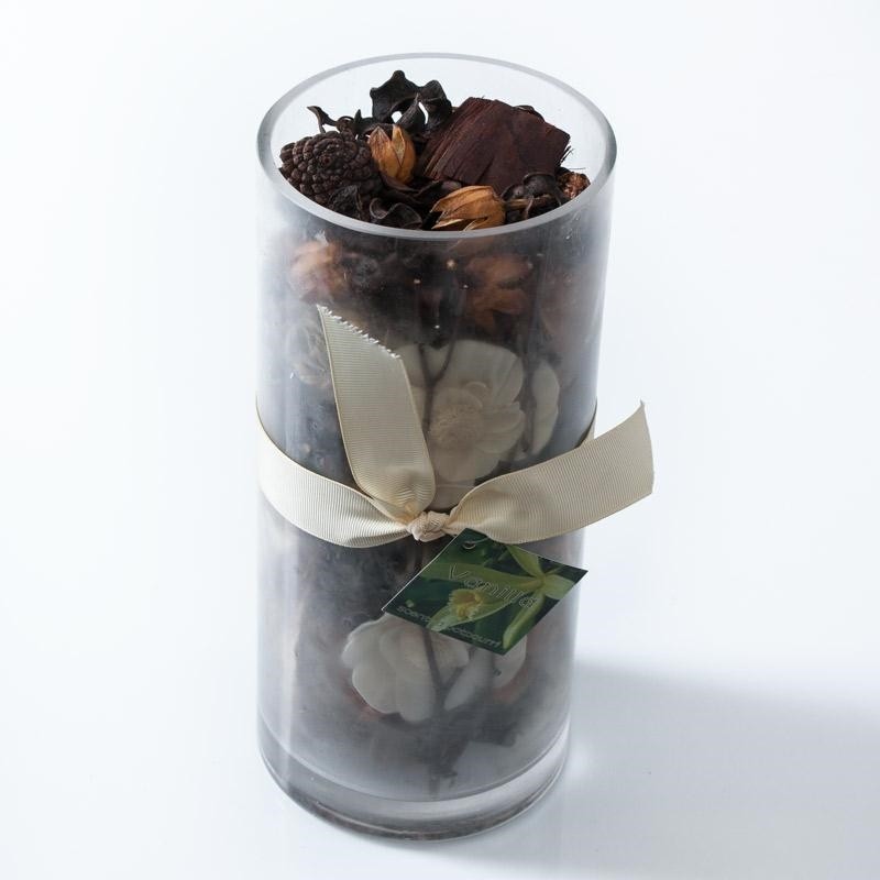 POTPOURRI VASO VETRO PROFUMAZIONE VANIGLIA CM.25 PROV.