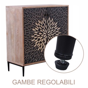 Credenza in legno "Bangkok" 86X40H95