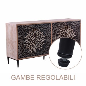 Credenza quattro ante in legno "Bangkok" 160X40H81