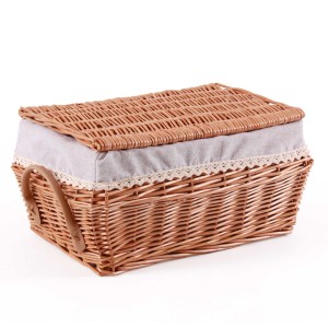 Baule in vimini bollito 45X33H29 in set di 2