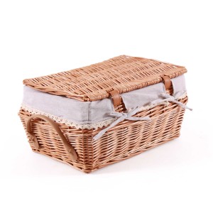 Baule in vimini bollito 45X33H29 in set di 2
