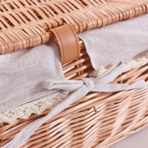 Baule in vimini bollito 45X33H29 in set di 2