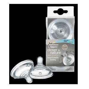 Tommee Tippee 2 Tettarelle 3M+ Flusso Medio