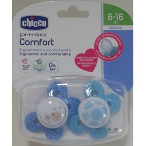 Chicco Succhietto Comfort Boy Silicone 6-16M 2Pz