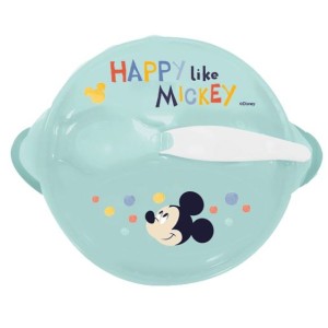 Disney Baby Piatto Mickey C/Ventosa E Cucchiaino Art.