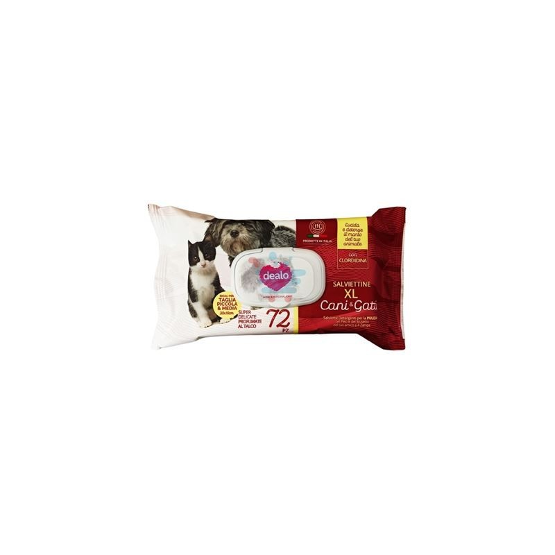 Dealo Salviette Imbevute Cani 72Pz Xl
