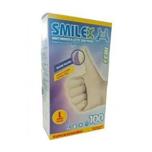 Smilex Guanti Monouso In Lattice Talcati Tg.