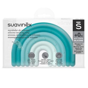 Suavinex Anello Dentizione Step 1 Arcobaleno Azzurro 0M+