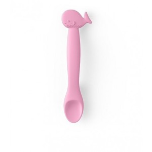 Suavinex Cucchiaio Whale Silicone Rosa