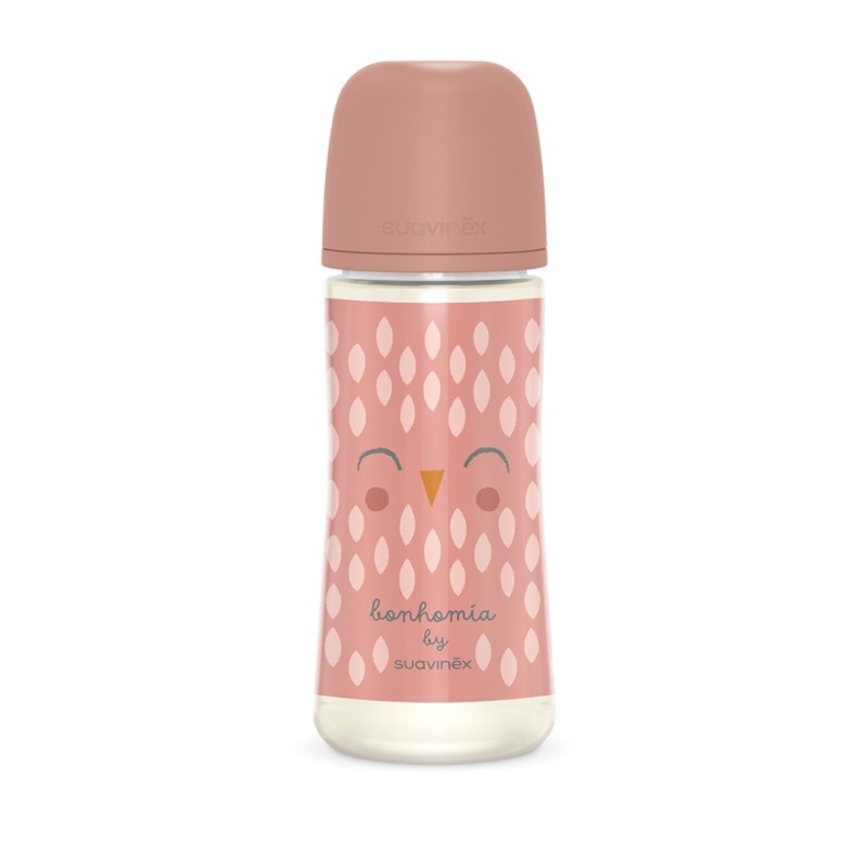 Suavinex Biberon 360Ml Silicone Bonhomia Piuma Rosa