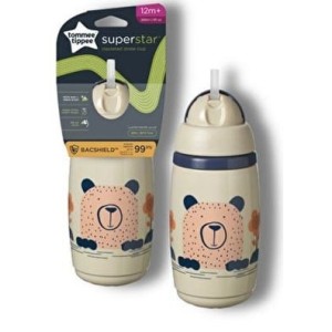 Tommee Tippee Tazza Con Cannuccia Isolata 266 Ml 12M+ Grigi