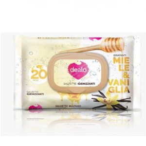 Dealo Salviette Imbevute 20Pz Miele & Vaniglia C/Placchetta