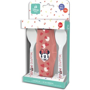 Disney Baby Set 2 Cucchiai Con Custodia Minnie Art.