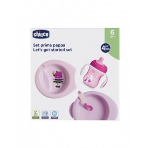 Chicco Set Pappa 6M+ C/Cucchiaio Rosa