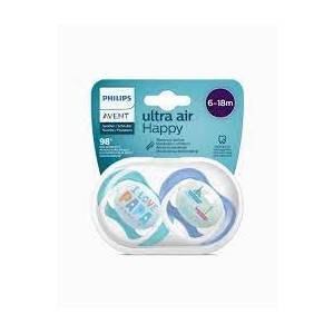 Avent 2 Succhietti Ultra Air 6-18Mesi Maschio Papa