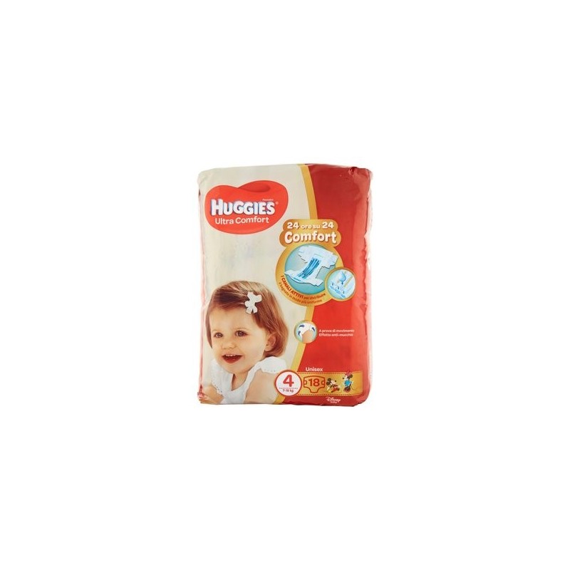 Huggies Ultra Comfort 4 Tg.7-18Kg Pz. Huggies Ultra Comfort 4 Tg.7-18Kg Pz.