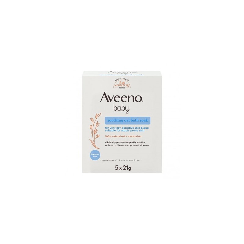 Aveeno Baby Bagno Polvere Lenitivo All'avena 5 Bustine 21Gr