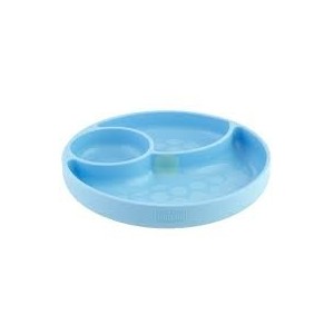 Chicco Piatto Silicone C/Ventosa Blu