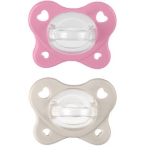 Chicco Gommotto Physio Dual Soft Rosa 6-16M 2Pz