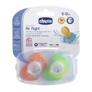 Chicco Succhietto Air Lumi Silicone 6-12M 2Pz