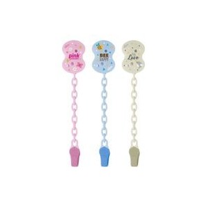 Chicco Clip C/Catenella Mixed Colors New(Rosa/Azz/Grigio