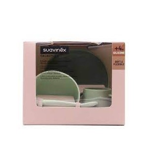 Suavinex Selection Set Svezzamento Silicone Verde 4M+ 4Pz