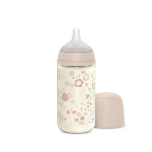 Suavinex Wonderland Biberon Vetro Silicone 240Ml Rosa