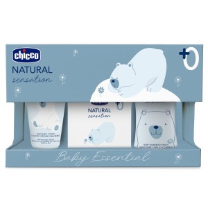 Chicco Set 3 Bagnoshampoo Crema Corpo Profumo Natural Se