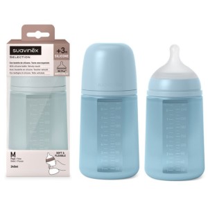 Suavinex Selection Biberon Silicone 240Ml Acqua Flusso M