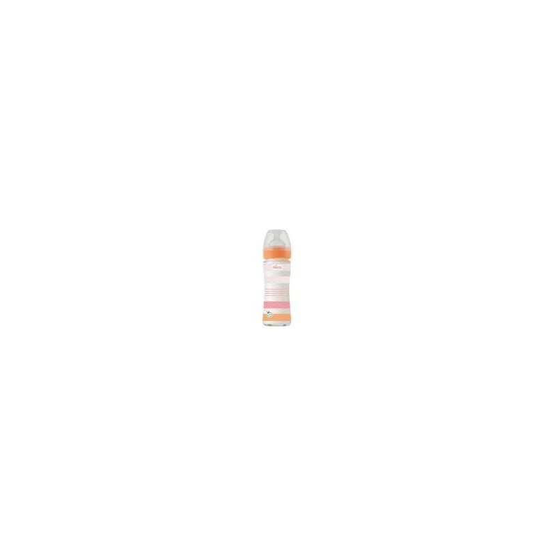 Chicco Biberon Wb Vetro Orange Girl 240Ml Fl. Chicco Biberon Wb Vetro Orange Girl 240Ml Fl.