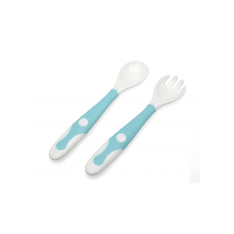 Kiokids Set Posate Flessibili Rosa(Cucchiaio Forchetta Scat