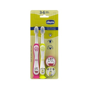 Chicco Combo Spazzolini Hippo-Panda 3-6 Anni