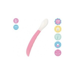 Kiokids Cucchiaio Silicone Rosa