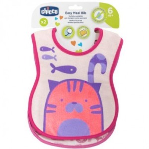 Chicco Bavagline Pappa 6M+ 2Pz Rosa