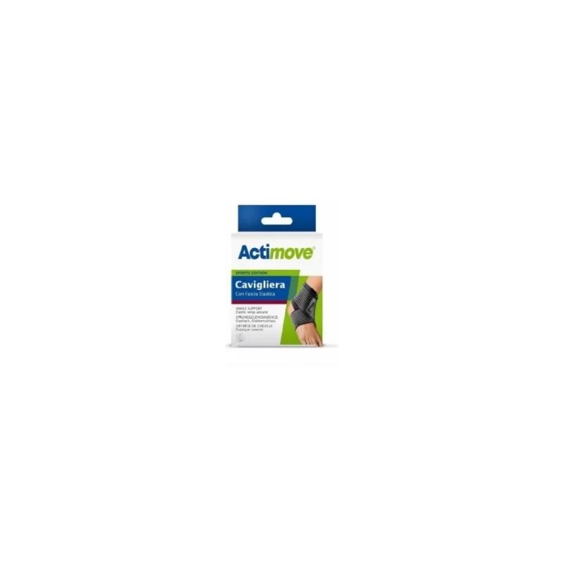 Actimove Cavigliera L Black Con Fascia Elastica