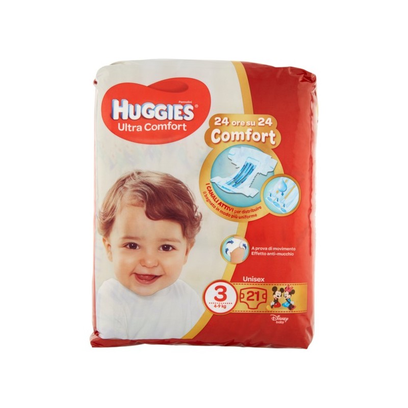 Huggies Ultra Comfort 3 Tg.4-9Kg Pz.