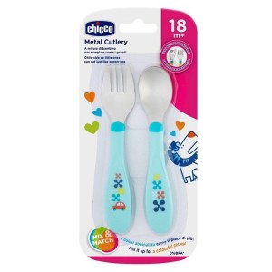 Chicco Posatine Inox 18M+ Azzurro/Verde