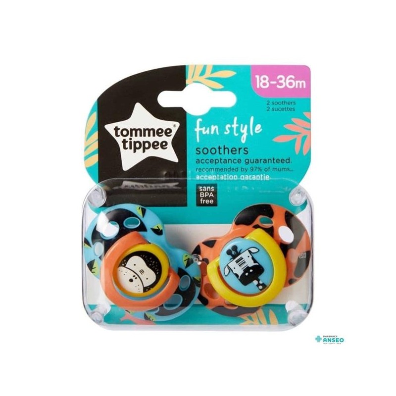 Tommee Tippee 2 Succhietti 18-36M Fun Style Tommee Tippee 2 Succhietti 18-36M Fun Style
