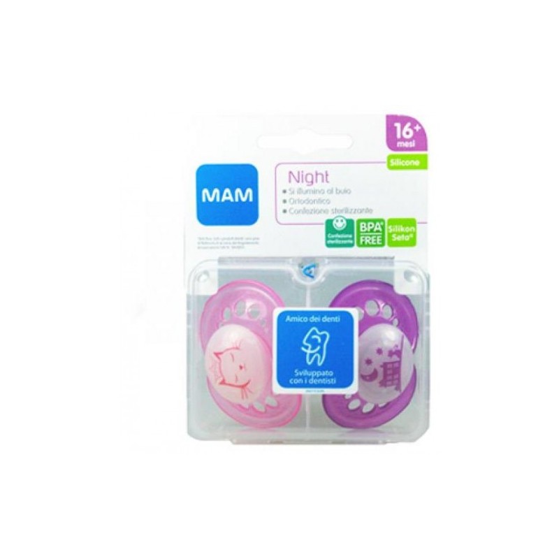 Mam 2 Succhietti Original Night Silicone 16M+ Femmina Mam 2 Succhietti Original Night Silicone 16M+ Femmina