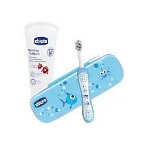 Set Dentale Azzurro Con Fluoro