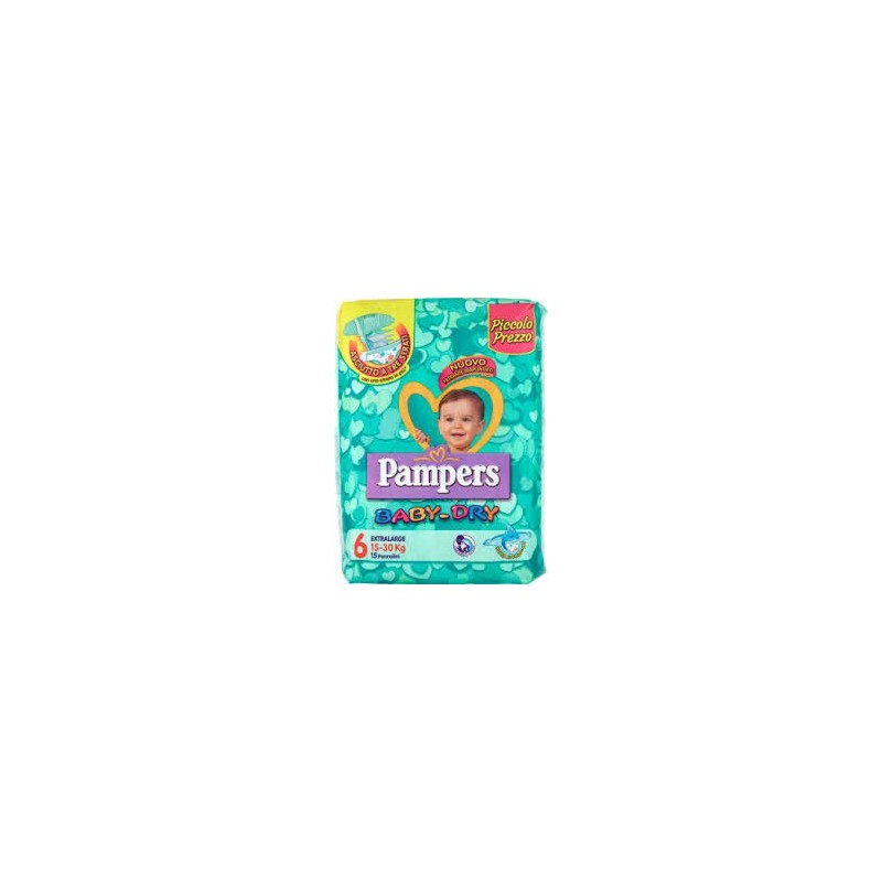 Pampers Baby Dry 15-30 Extralarge Tg 6 Pz 13