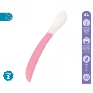 Kiokids Cucchiaio Silicone Rosa