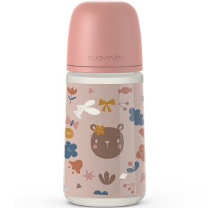 Biberon 270Ml Silicone Sx Pro Rosa Forest Suavinex
