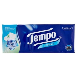 Tempo Fazzoletti Protect 10X9 Con Agente Antibatterico