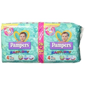 Pampers Baby Dry 4 Pacco Convenienza Maxi 7-18Kg 48Pz