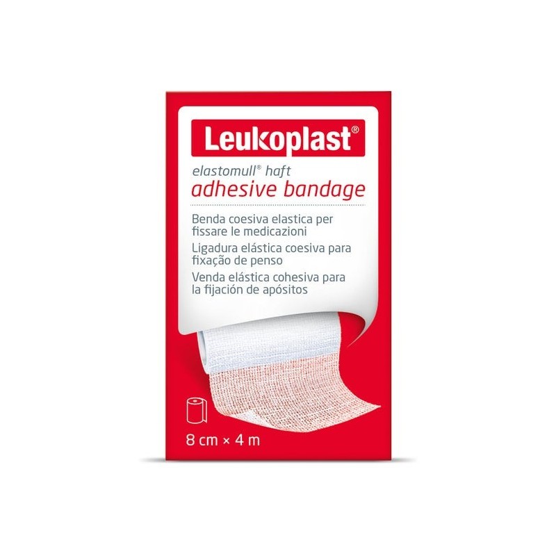 Leukoplast Elastomull Haft Benda Coesiva Elastica 8Cmx4M