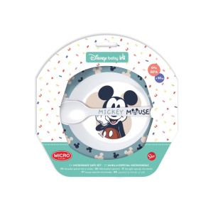 Disney Baby Set Piatto E Cucchiaio Mickey Art.